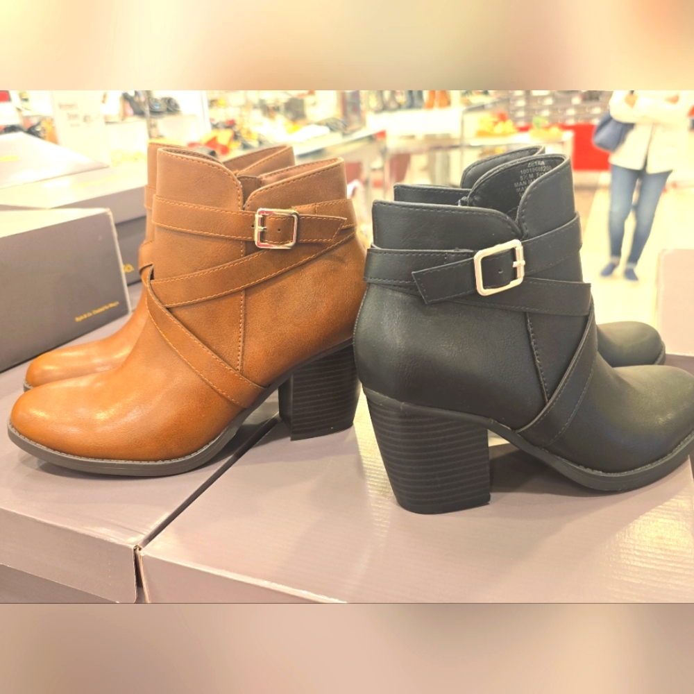 Style & Co Women's Zetaa Strappy Belt-Heel Booties, Created for Macy'sCu…
